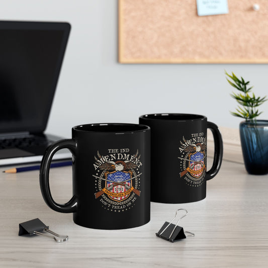 2nd Amendment Don't Tread on Me, (11oz, 15oz) Black Mug, patriotic gift, Gun Rights Mug - Premium Mug from Old Glory 1776 Apparel - Just $19.99! Shop now at Old Glory 1776 Apparel