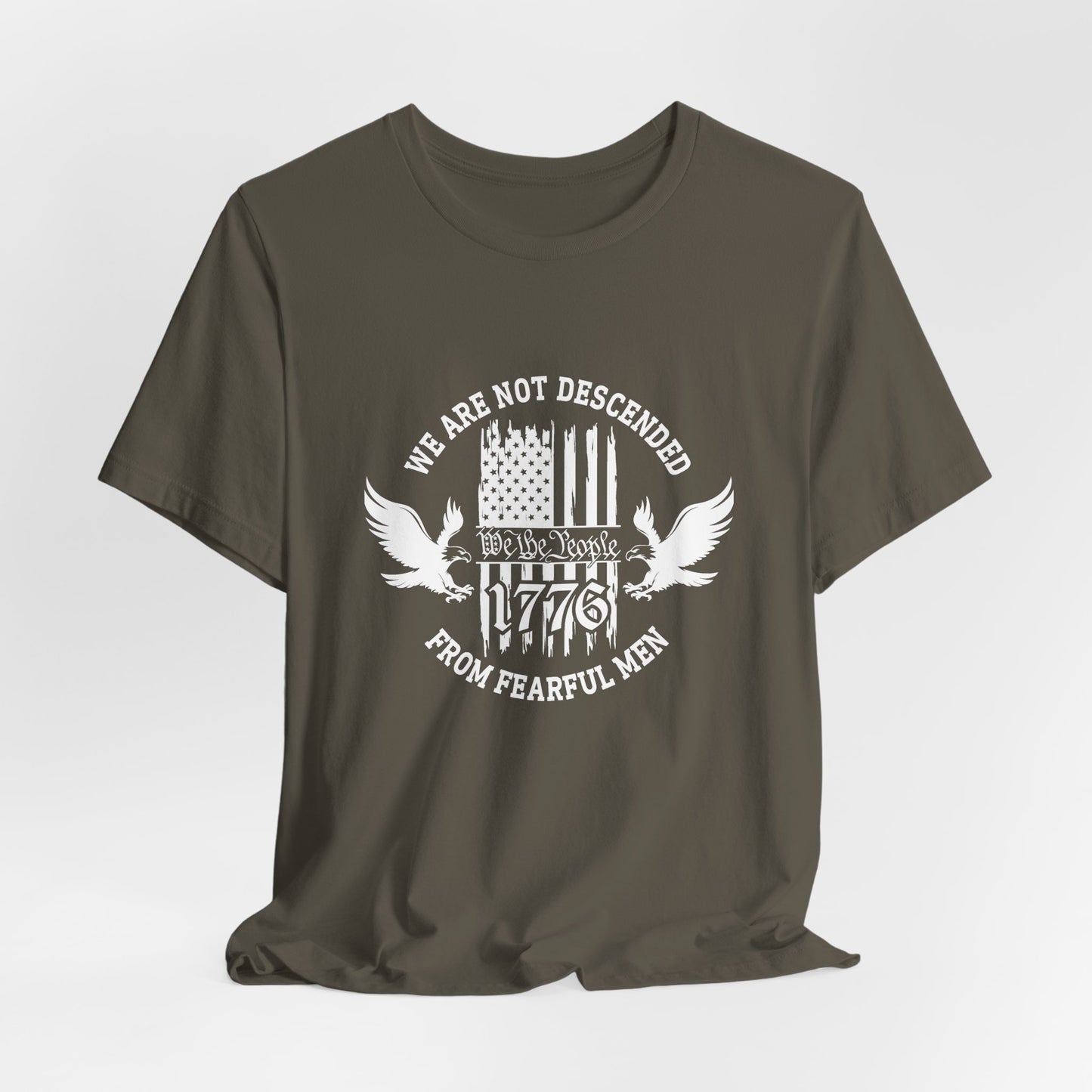 We are not descended from fearful men premium unisex T-Shirt - Premium T-Shirt from Printify - Just $26.99! Shop now at Old Glory 1776 Apparel