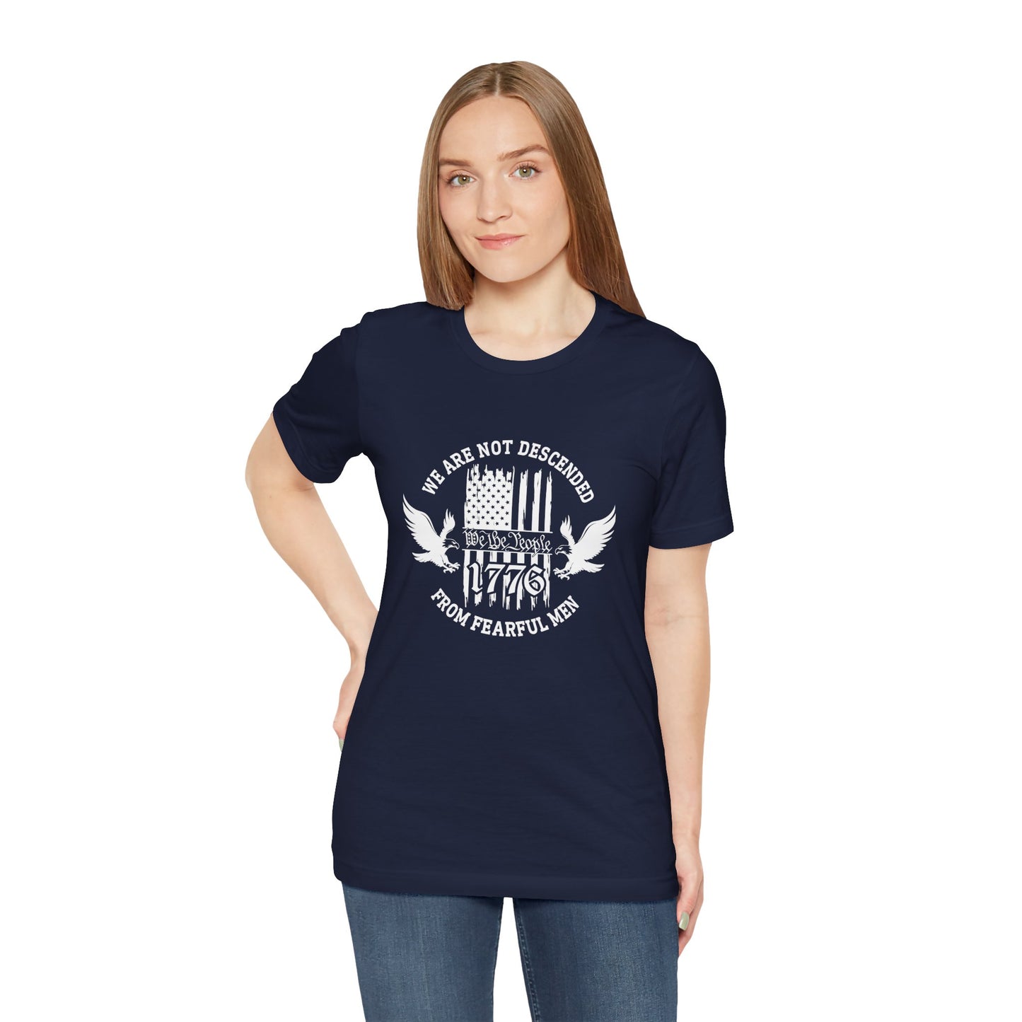 We are not descended from fearful men premium unisex T-Shirt - Premium T-Shirt from Printify - Just $26.99! Shop now at Old Glory 1776 Apparel