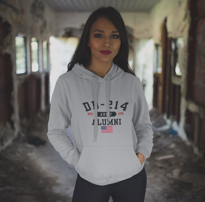 DD-214 Alumni - U.S. Army - Unisex Hoodie, Military Veteran Gift, Patriotic Sweatshirt, Veteran Apparel, Military Retirement - Premium Hoodie from Printify - Just $39.99! Shop now at Old Glory 1776 Apparel