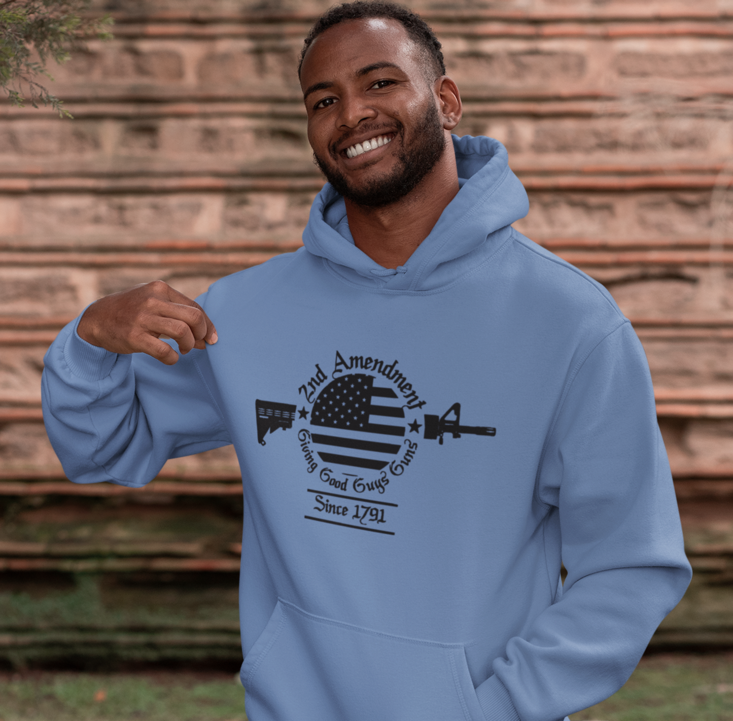 2nd Amendment, Giving Good Guys Guns Since 1791 Unisex Hoodie, Gun Rights, Pro Second Amendment Sweater, Patriotic Gun Owner - Premium Hoodie from Printify - Just $39.99! Shop now at Old Glory 1776 Apparel