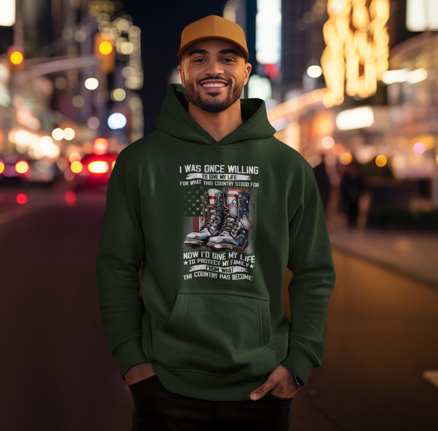 I was once willing to give my life, Unisex Hoodie, Proud Military Veteran, Army Gift for Him, Navy Wife Gift - Premium Hoodie from Old Glory 1776 Apparel - Just $39.99! Shop now at Old Glory 1776 Apparel