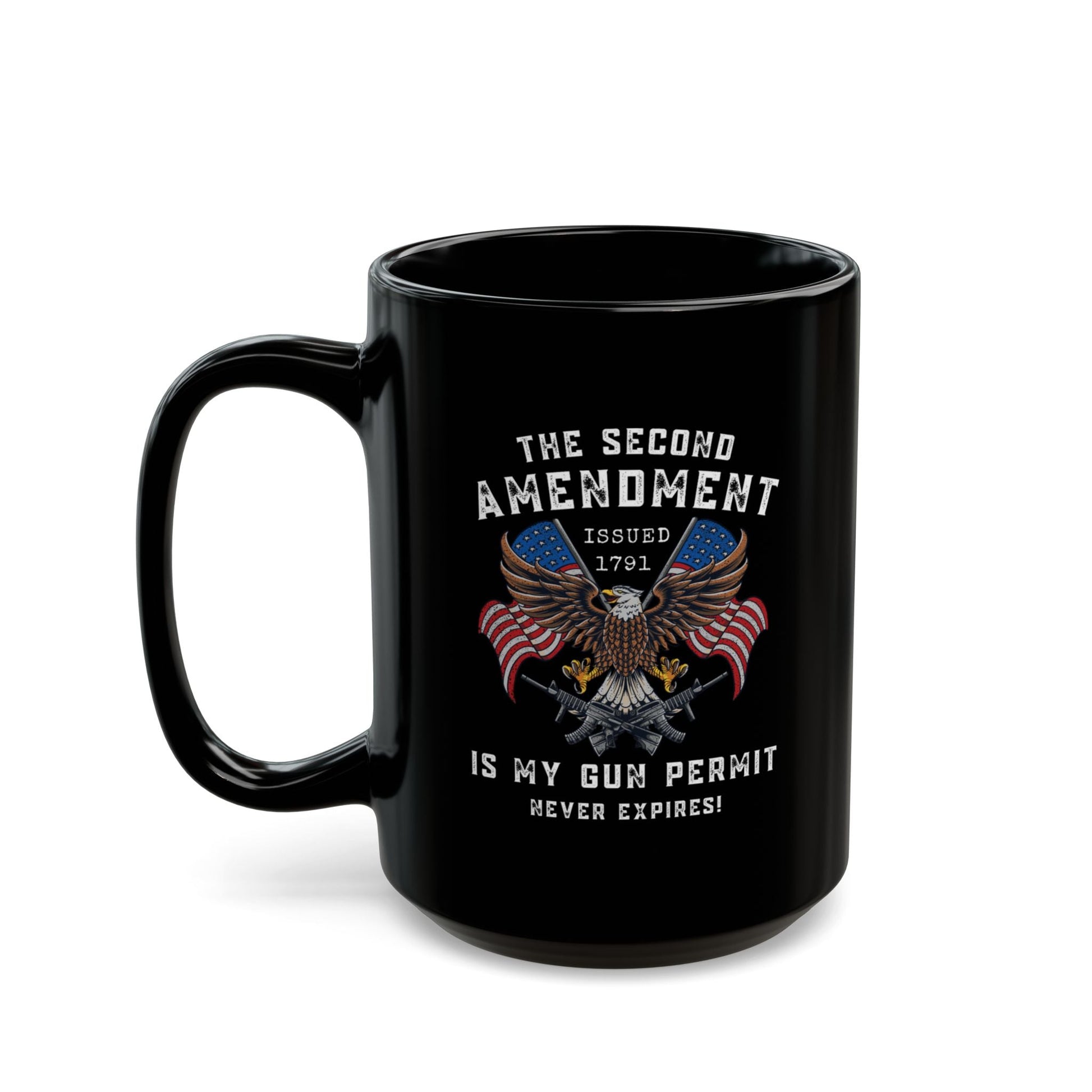 2nd Amendment is My Gun Permit Black Mug, (11oz, 15oz)Pro 2A Coffee Cup, Right to Bear Arms Gift, Second Amendment Drinkware - Premium Mug from Old Glory 1776 Apparel - Just $19.99! Shop now at Old Glory 1776 Apparel