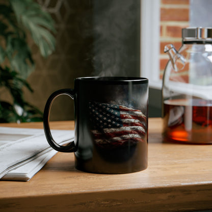 We The People Black Mug - 11oz, 15oz With Flag background, Patriotic Mug - Premium Mug from Old Glory 1776 Apparel - Just $19.99! Shop now at Old Glory 1776 Apparel