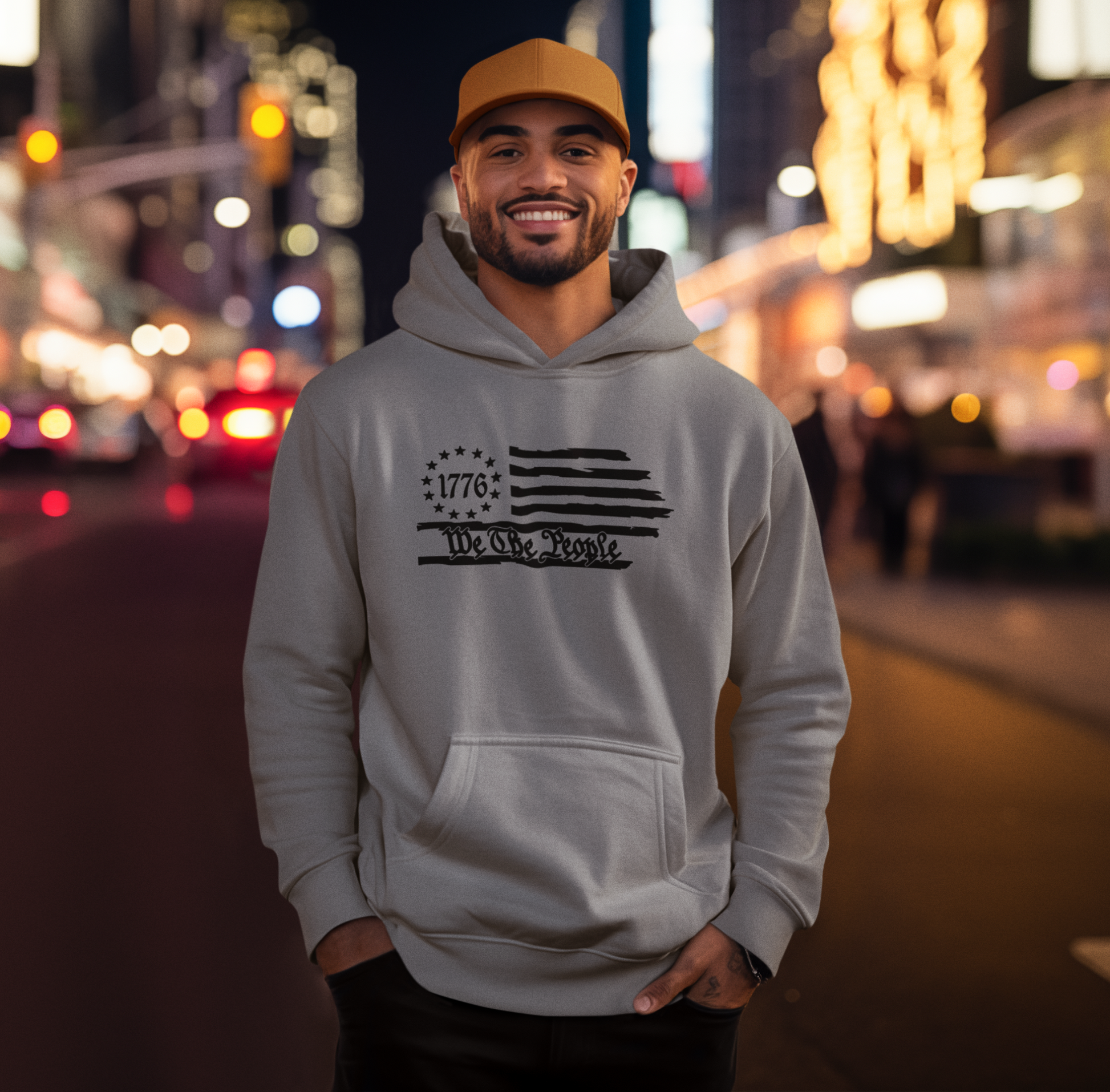 We The People 1776 Flag Patriotic Unisex Hoodie, Freedom & Liberty Sweatshirt, American Flag Hooded Sweatshirt, - Premium Hoodie from Old Glory 1776 Apparel - Just $39.99! Shop now at Old Glory 1776 Apparel