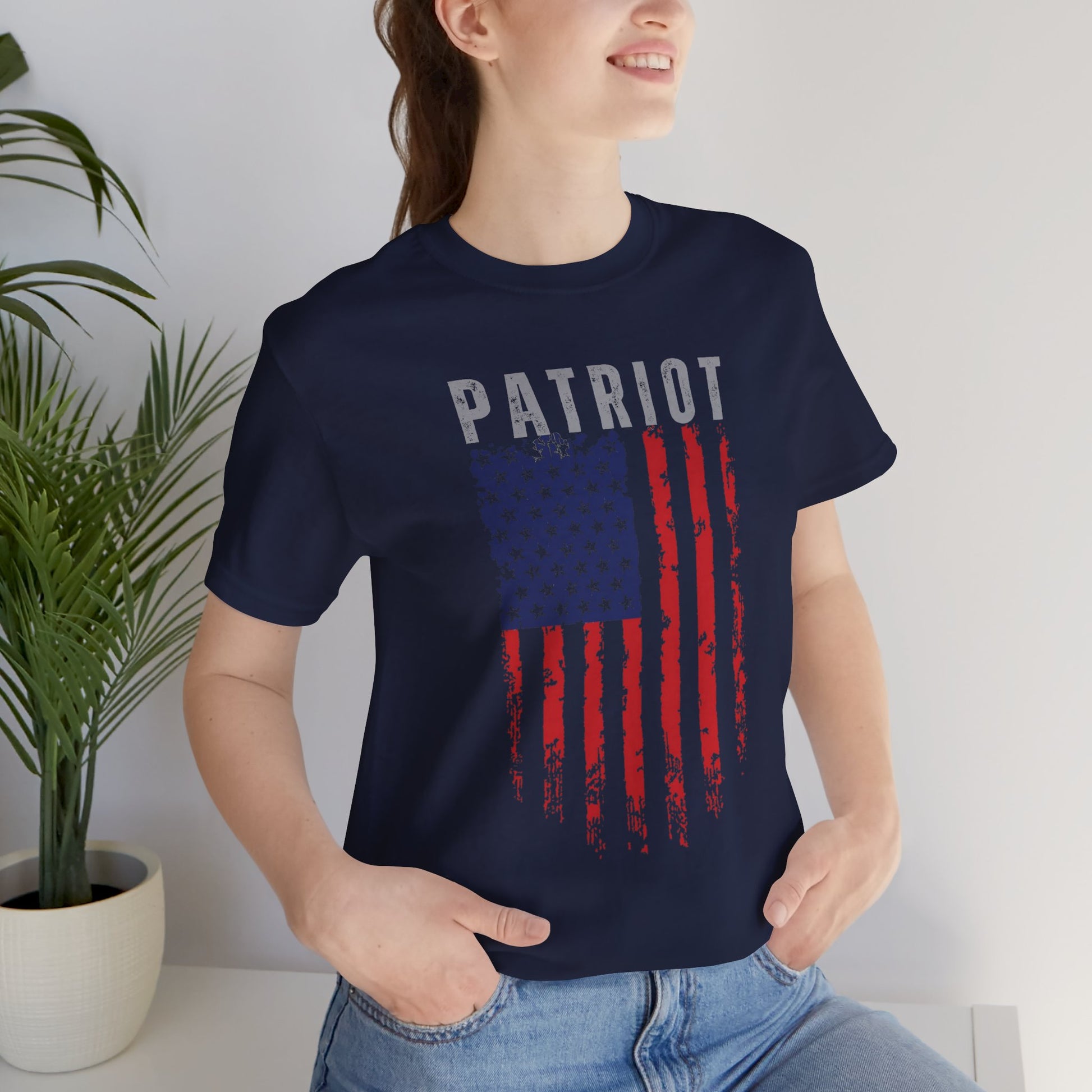 Patriot Flag Unisex T-Shirt, American Pride Tee, Fearless and Bold Shirt, USA Patriotism Top, Patriotic Gift - Premium T-Shirt from Printify - Just $26.99! Shop now at Old Glory 1776 Apparel