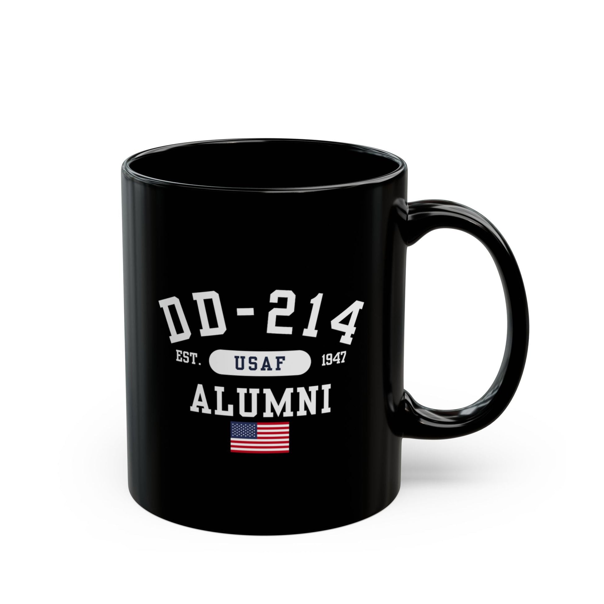 DD-214 Alumni (USAF) Black Mug - 11oz-15oz, Military Retirement Gift, Patriotic Mug - Premium Mug from Old Glory 1776 Apparel - Just $19.99! Shop now at Old Glory 1776 Apparel