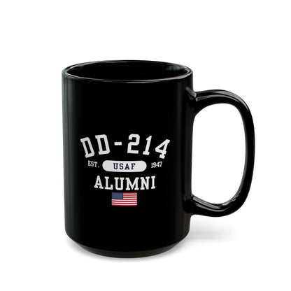 DD-214 Alumni (USAF) Black Mug - 11oz-15oz, Military Retirement Gift, Patriotic Mug - Premium Mug from Old Glory 1776 Apparel - Just $19.99! Shop now at Old Glory 1776 Apparel