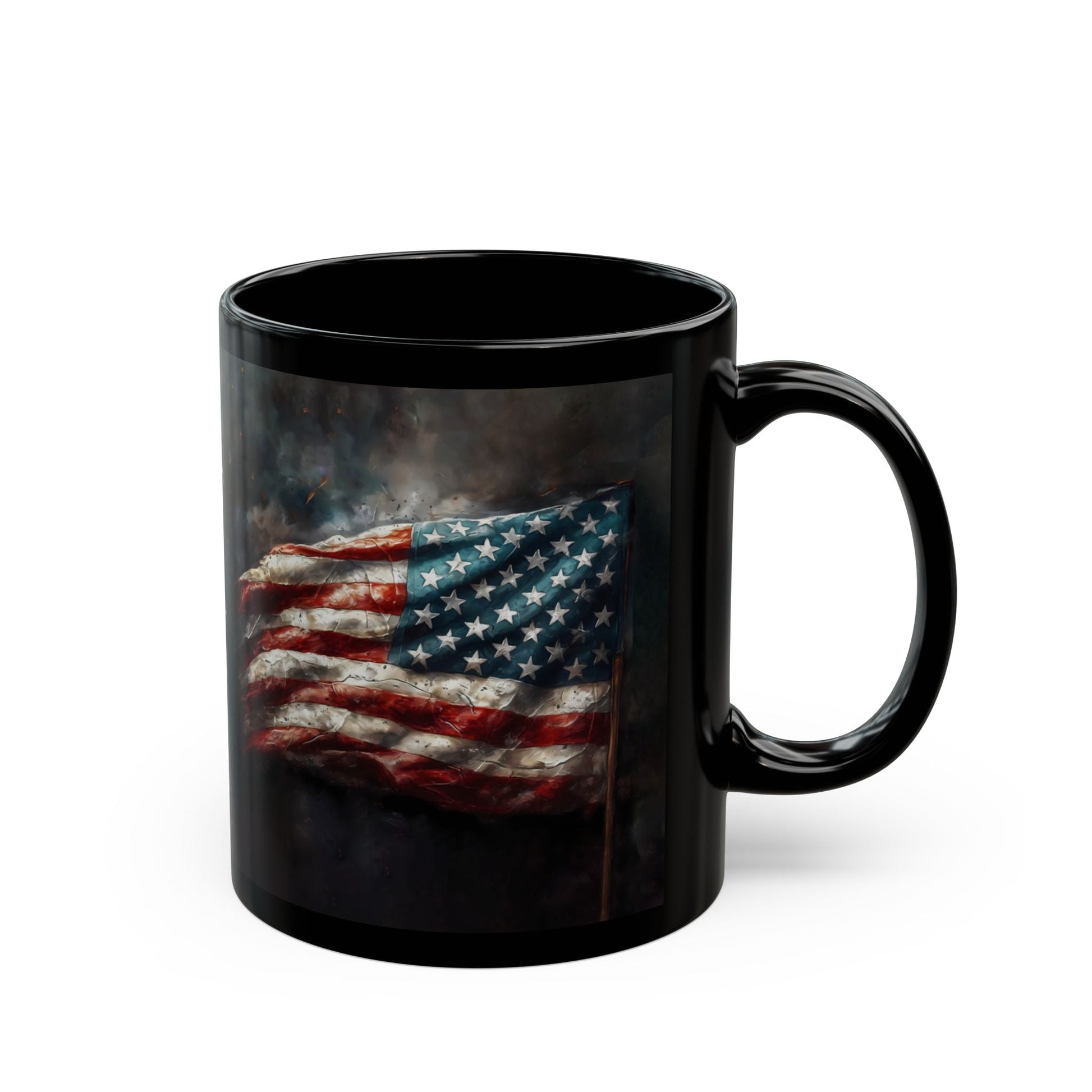 We The People Black Mug - 11oz, 15oz With Flag background, Patriotic Mug - Premium Mug from Old Glory 1776 Apparel - Just $19.99! Shop now at Old Glory 1776 Apparel