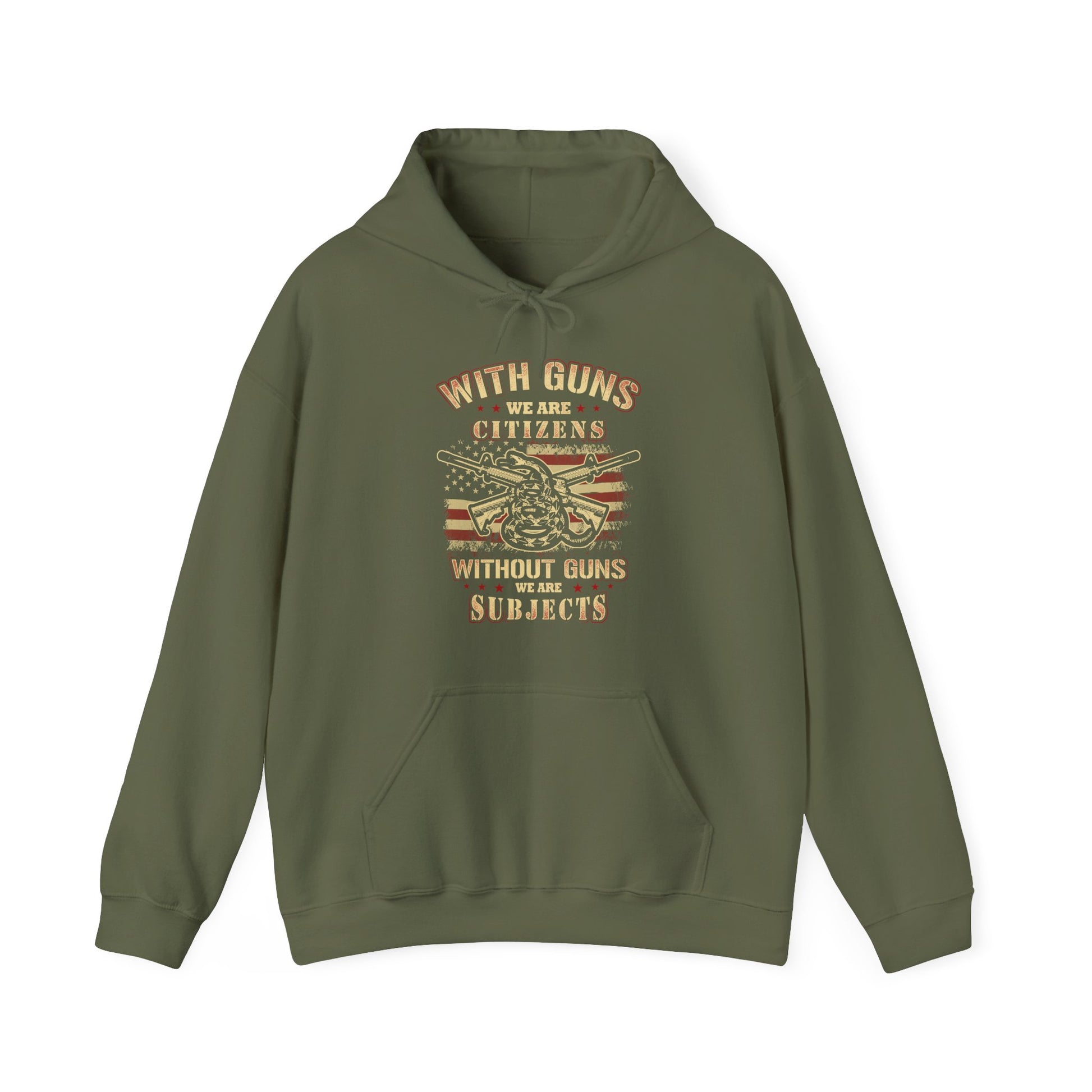 With guns we are citizens without guns we are subjects Unisex Hoodie - Premium Hoodie from Printify - Just $39.99! Shop now at Old Glory 1776 Apparel