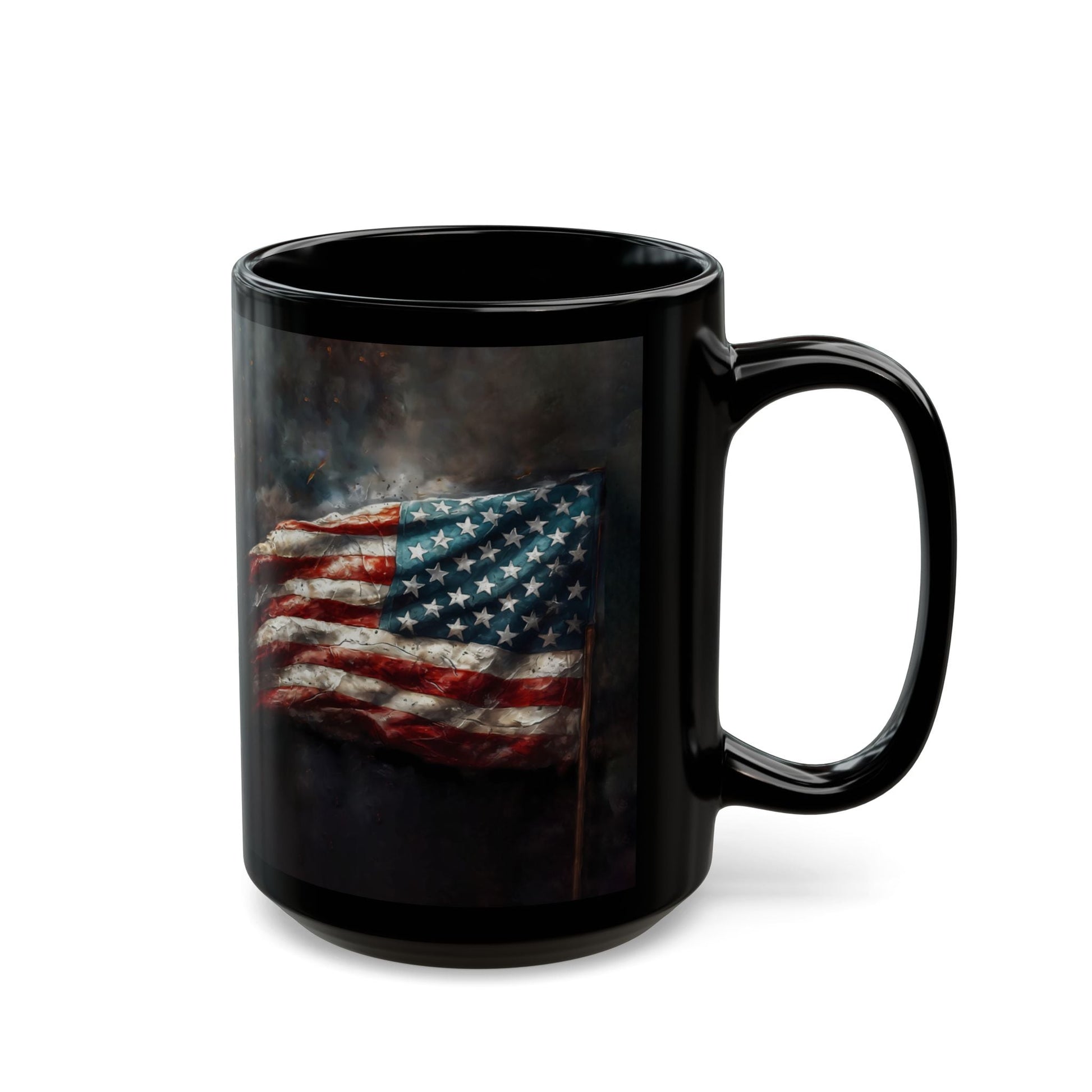 We The People Black Mug - 11oz, 15oz With Flag background, Patriotic Mug - Premium Mug from Old Glory 1776 Apparel - Just $19.99! Shop now at Old Glory 1776 Apparel