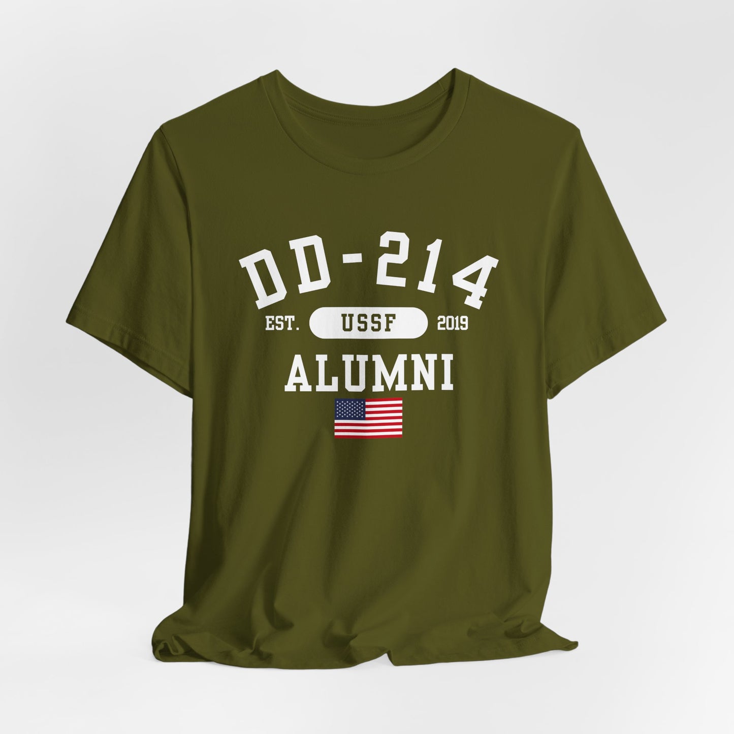 DD-214 Alumni (USSF) Military Retirement T-Shirt, Proud US Space Force Veteran Tee, Perfect Gift for Veterans, Veterans Day Patriotic Wear - Premium T-Shirt from Old Glory 1776 Apparel - Just $26.99! Shop now at Old Glory 1776 Apparel