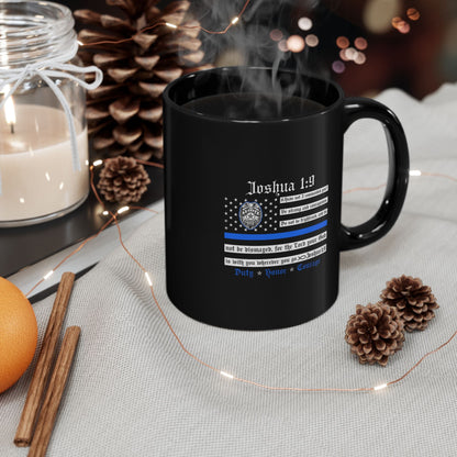 Thin Blue Line Duty Honor Courage Black Mug, (11oz-15oz) Back the Blue, Police Officer Gift, Law Enforcement Support Coffee Cup - Premium Mug from Old Glory 1776 Apparel - Just $19.99! Shop now at Old Glory 1776 Apparel