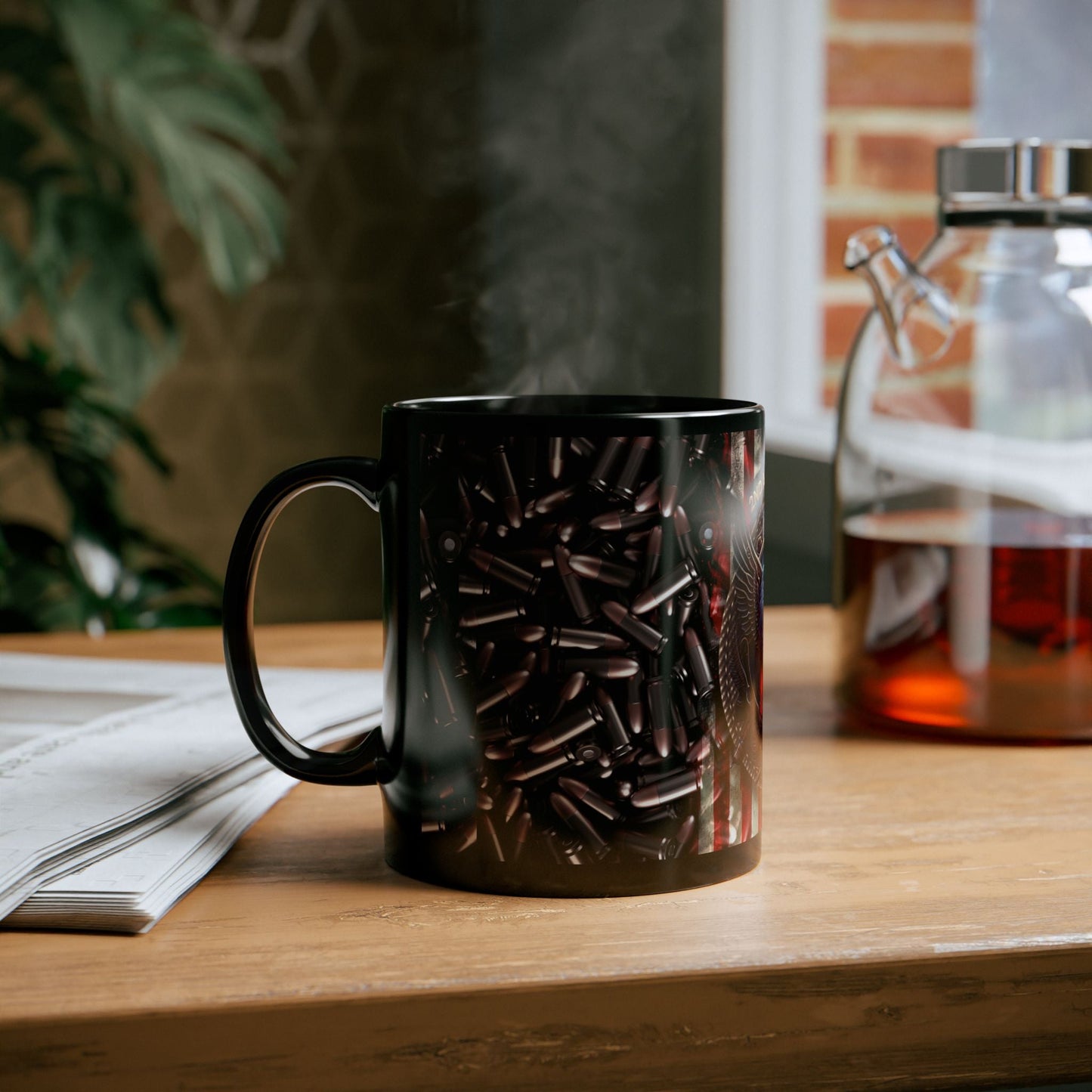 2nd Amendment W/ Ammo Background Black Mug (11oz, 15oz) - Premium Mug from Old Glory 1776 Apparel - Just $19.99! Shop now at Old Glory 1776 Apparel