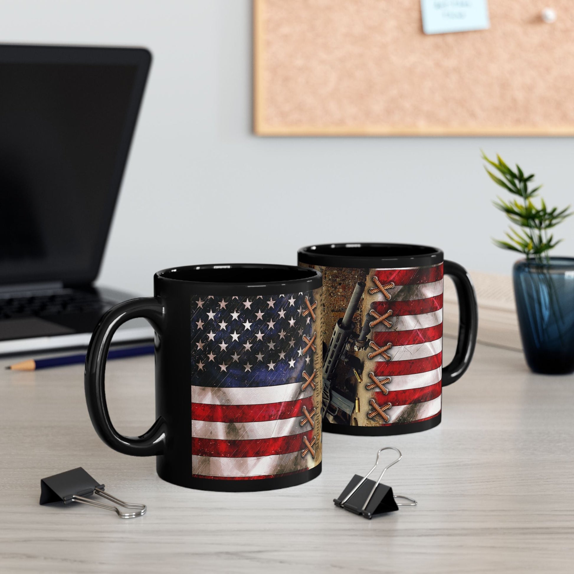 2nd Amendment Flag W/ Rifle Black Mug (11oz, 15oz) - Premium Mug from Old Glory 1776 Apparel - Just $19.99! Shop now at Old Glory 1776 Apparel