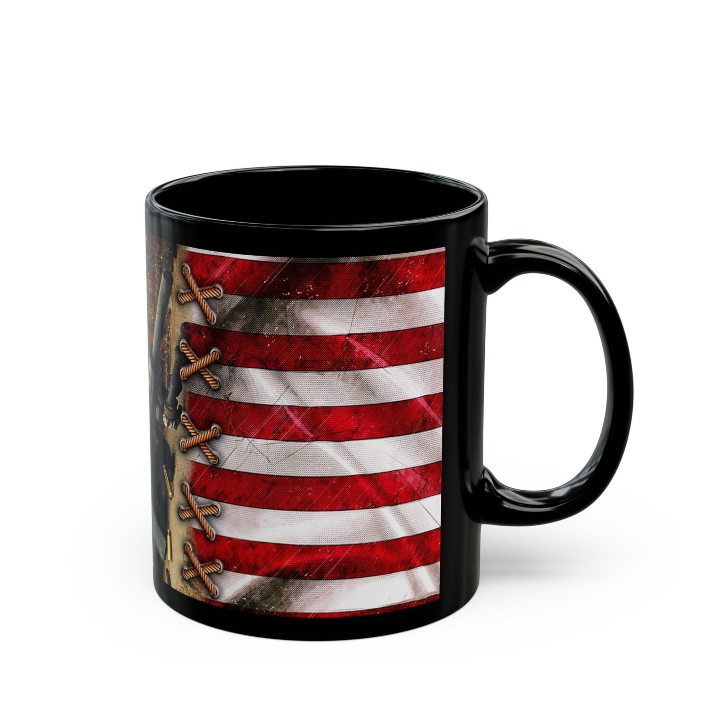 2nd Amendment Flag W/ Rifle Black Mug (11oz, 15oz) - Premium Mug from Old Glory 1776 Apparel - Just $19.99! Shop now at Old Glory 1776 Apparel