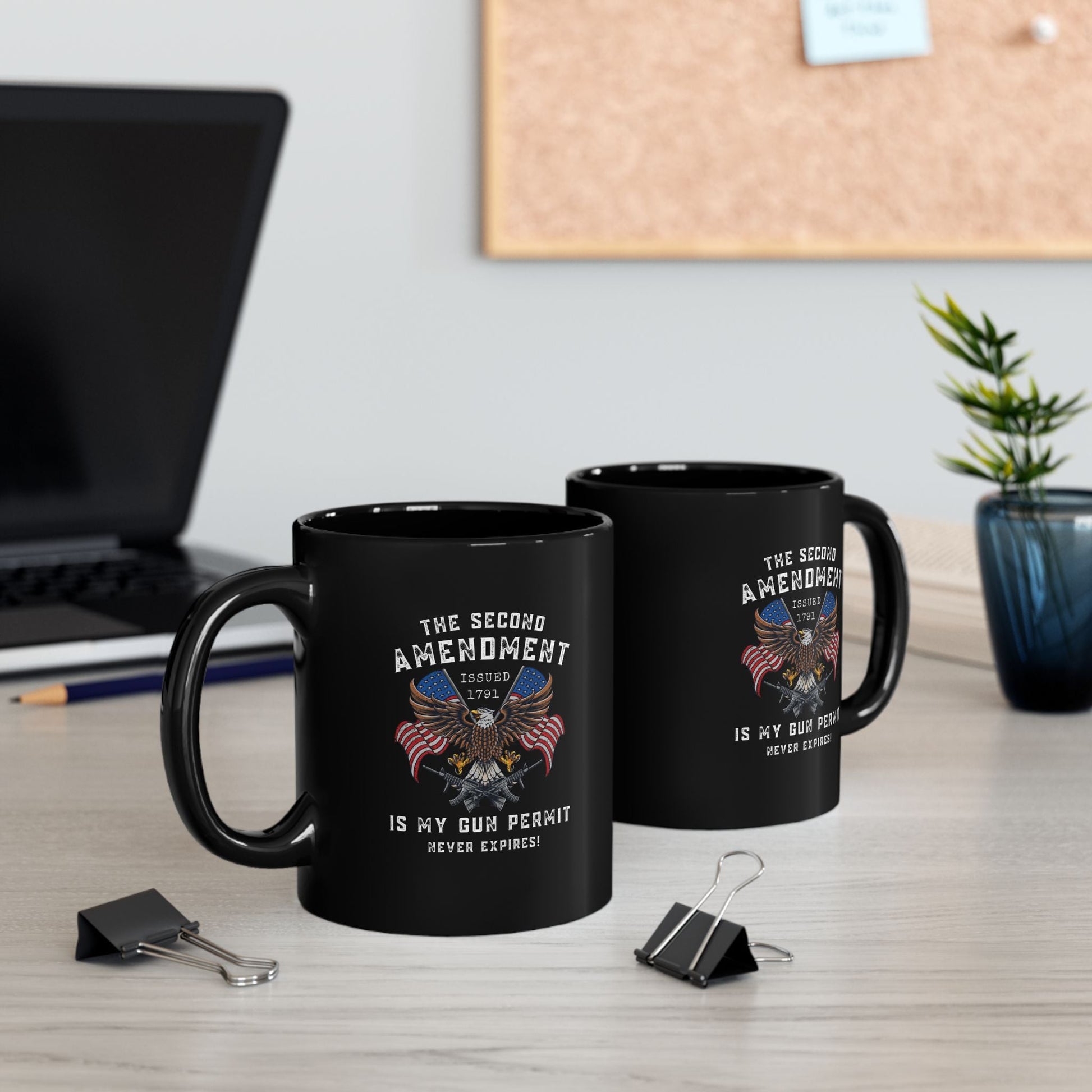 2nd Amendment is My Gun Permit Black Mug, (11oz, 15oz)Pro 2A Coffee Cup, Right to Bear Arms Gift, Second Amendment Drinkware - Premium Mug from Old Glory 1776 Apparel - Just $19.99! Shop now at Old Glory 1776 Apparel