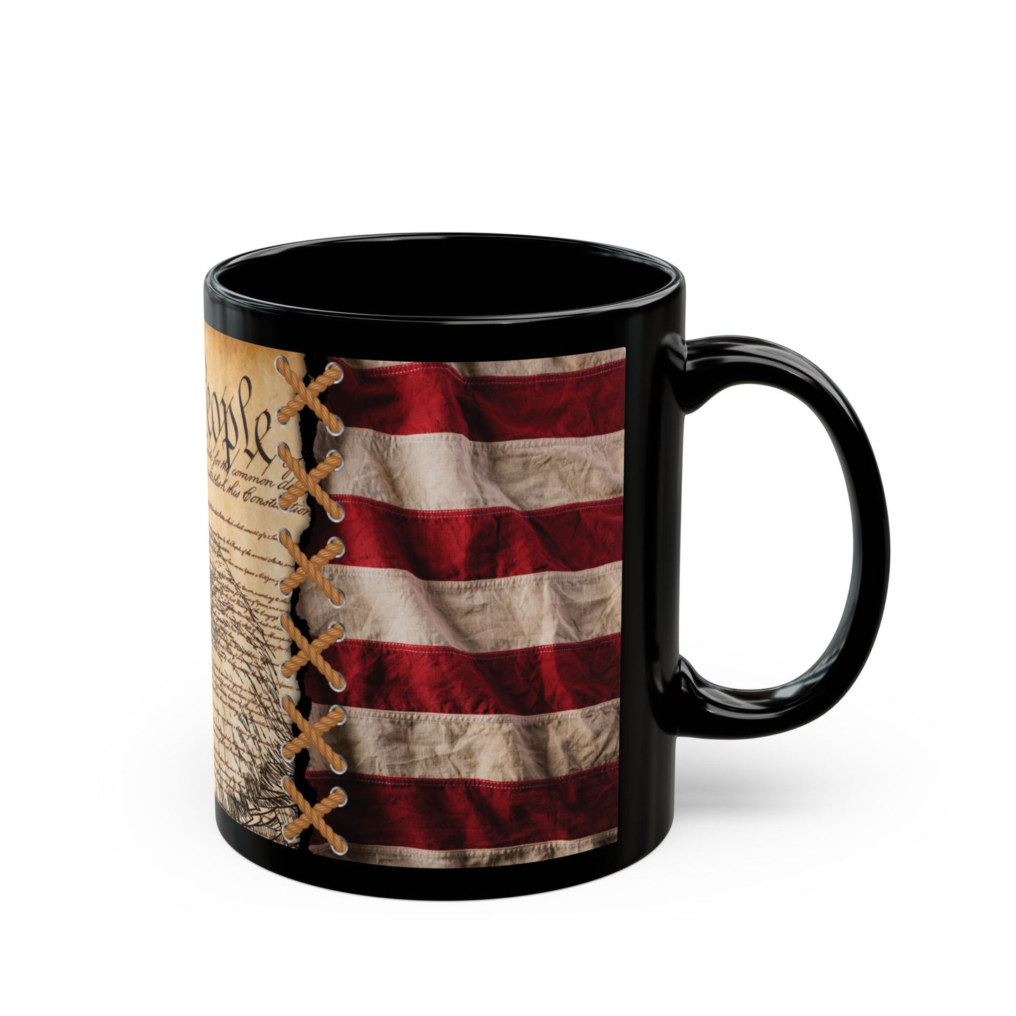 We The People Patriotic Mug, (11oz, 15oz) Constitutional Flag Coffee Cup, America Freedom, Independence Day Gift, US Constitution - Premium Mug from Printify - Just $19.99! Shop now at Old Glory 1776 Apparel