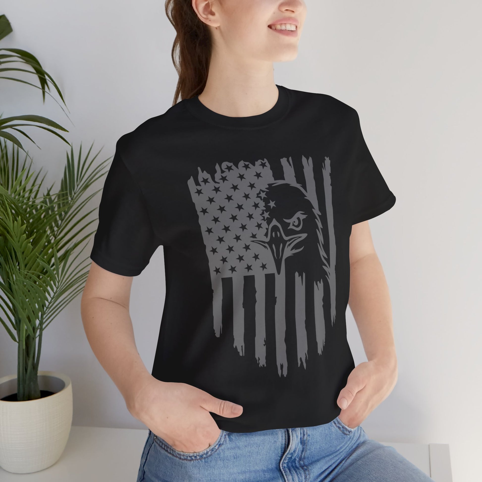 Patriotic Eagle Flag Unisex T-Shirt - Premium T-Shirt from Printify - Just $26.99! Shop now at Old Glory 1776 Apparel