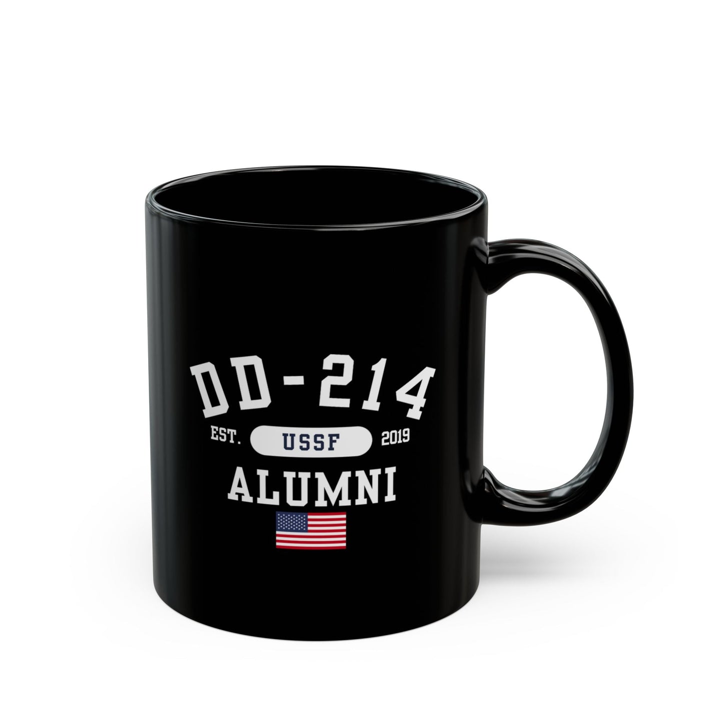 DD-214 Alumni (U.S. Space Force) Black Mug - 11oz-15oz, Military Retirement Gift, Patriotic Mug Proud Service Honor Gift - Premium Mug from Old Glory 1776 Apparel - Just $19.99! Shop now at Old Glory 1776 Apparel