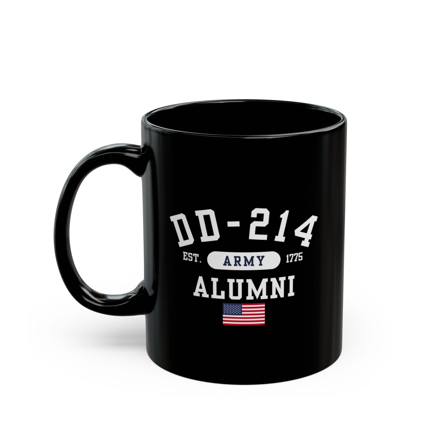 DD-214 Alumni (U.S. Army) Black Mug - 11oz-15oz, Military Retirement Gift, Patriotic Mug - Premium Mug from Old Glory 1776 Apparel - Just $19.99! Shop now at Old Glory 1776 Apparel