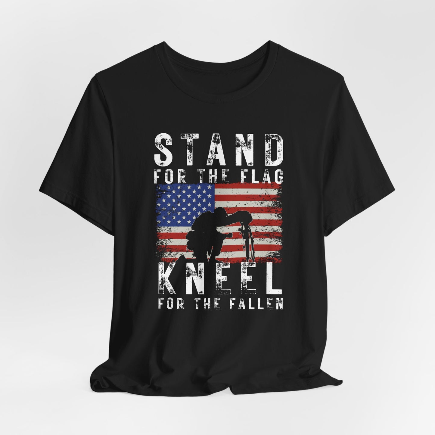 Stand for the Flag Kneel for the fallen premium unisex T-Shirt - Premium T-Shirt from Printify - Just $26.99! Shop now at Old Glory 1776 Apparel