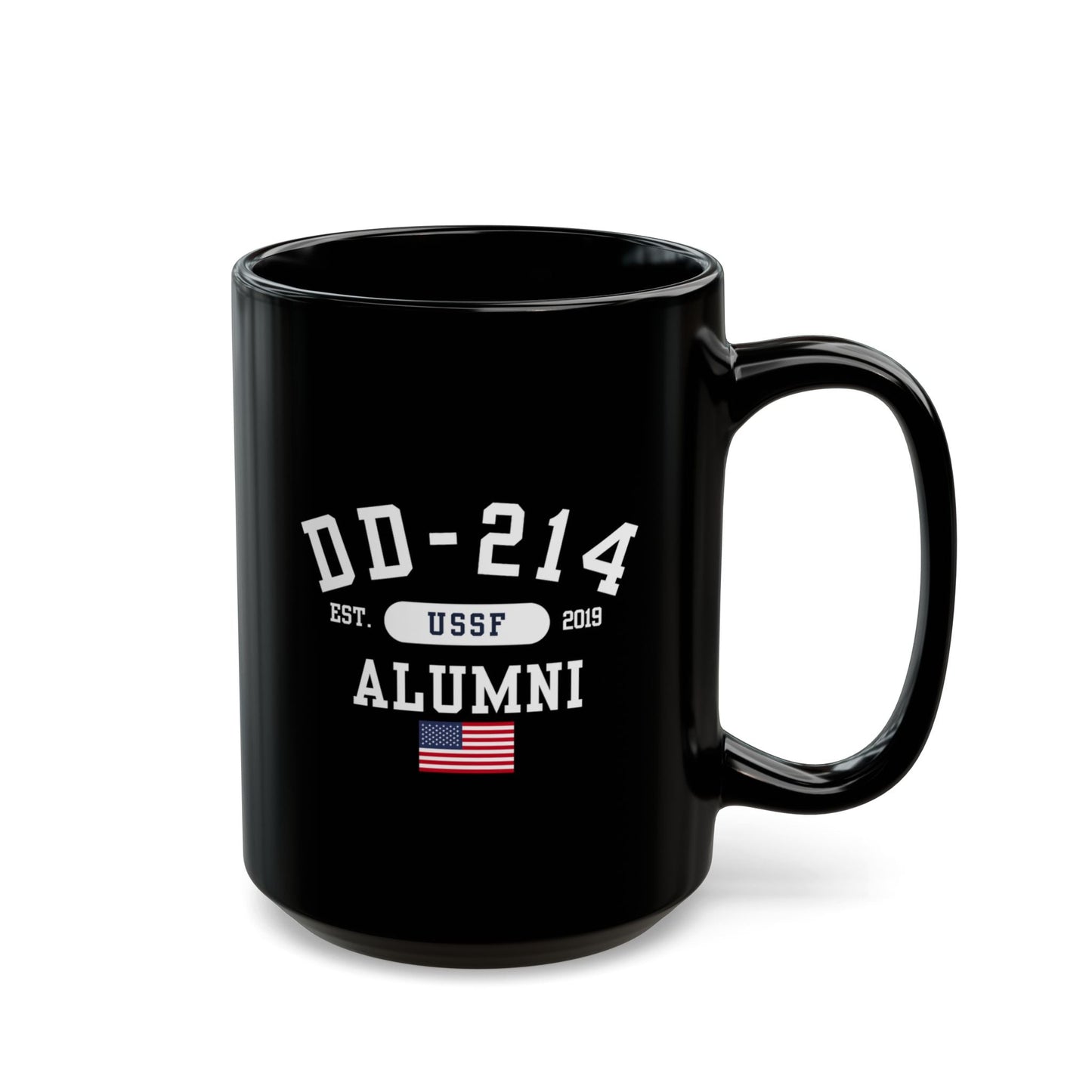 DD-214 Alumni (U.S. Space Force) Black Mug - 11oz-15oz, Military Retirement Gift, Patriotic Mug Proud Service Honor Gift - Premium Mug from Old Glory 1776 Apparel - Just $19.99! Shop now at Old Glory 1776 Apparel