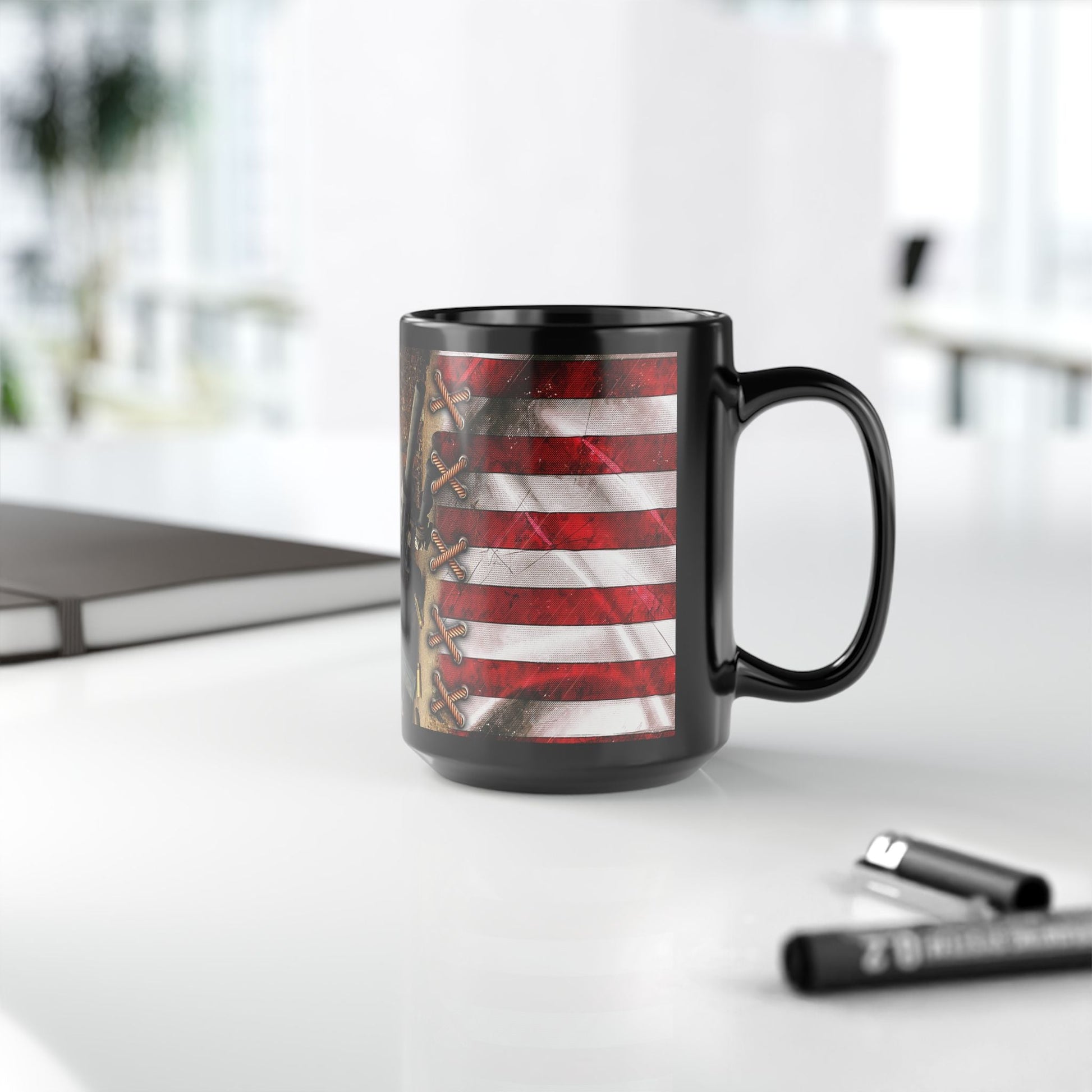 2nd Amendment Flag W/ Rifle Black Mug (11oz, 15oz) - Premium Mug from Old Glory 1776 Apparel - Just $19.99! Shop now at Old Glory 1776 Apparel