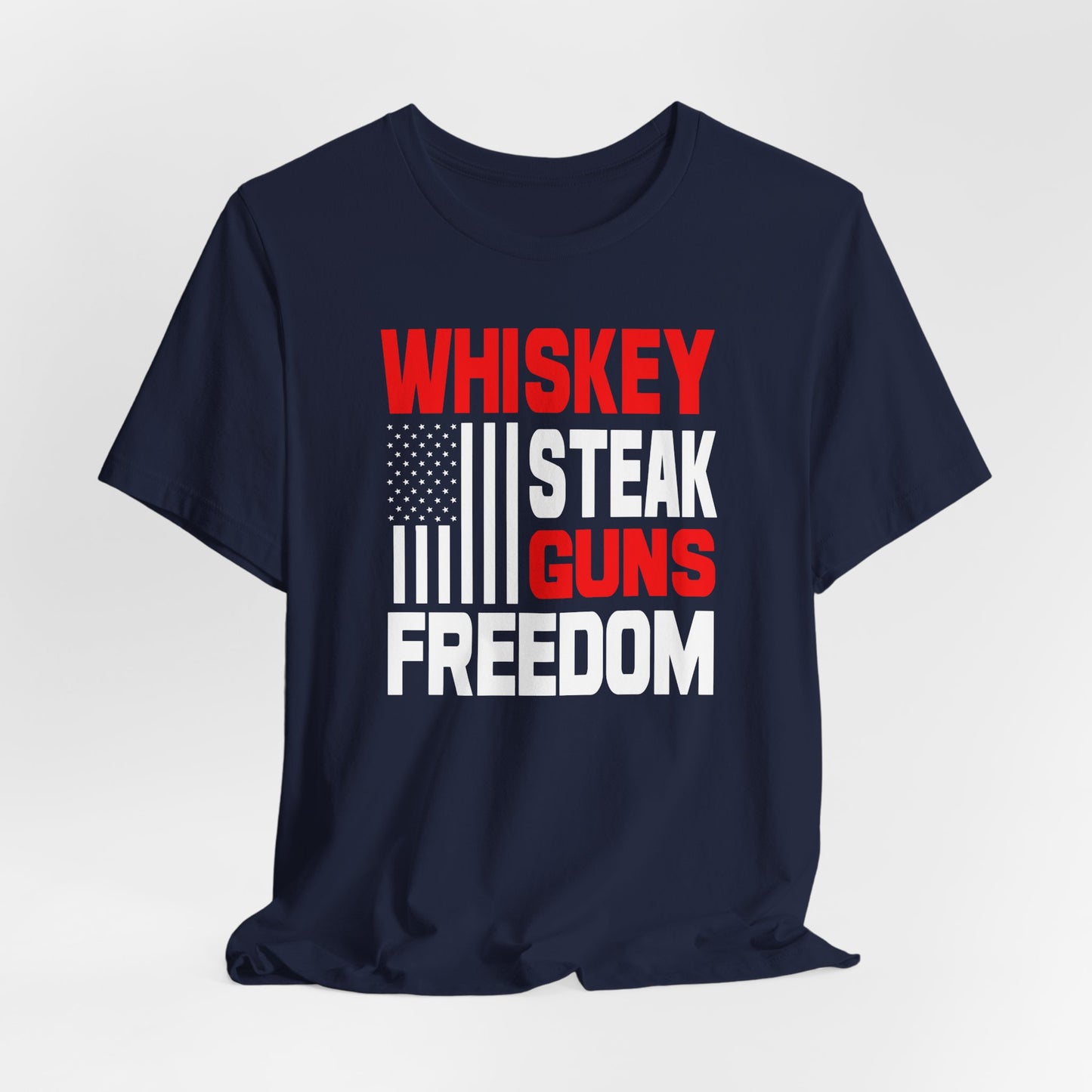 Whiskey Steak Guns & Freedom Unisex premium T-Shirt - Premium T-Shirt from Printify - Just $26.99! Shop now at Old Glory 1776 Apparel