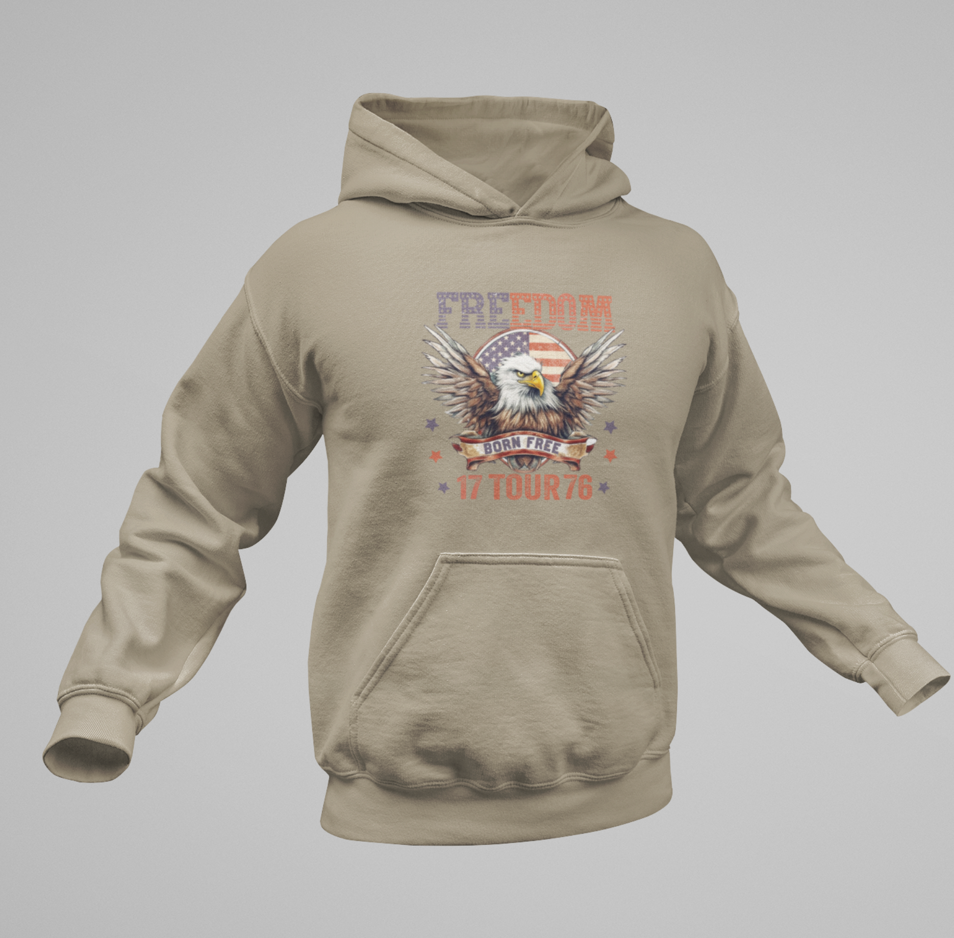 Freedom Tour 1776 Patriotic Unisex Hoodie, USA Flag, American Pride, Independence Day Apparel - Premium Hoodie from Old Glory 1776 Apparel - Just $39.99! Shop now at Old Glory 1776 Apparel