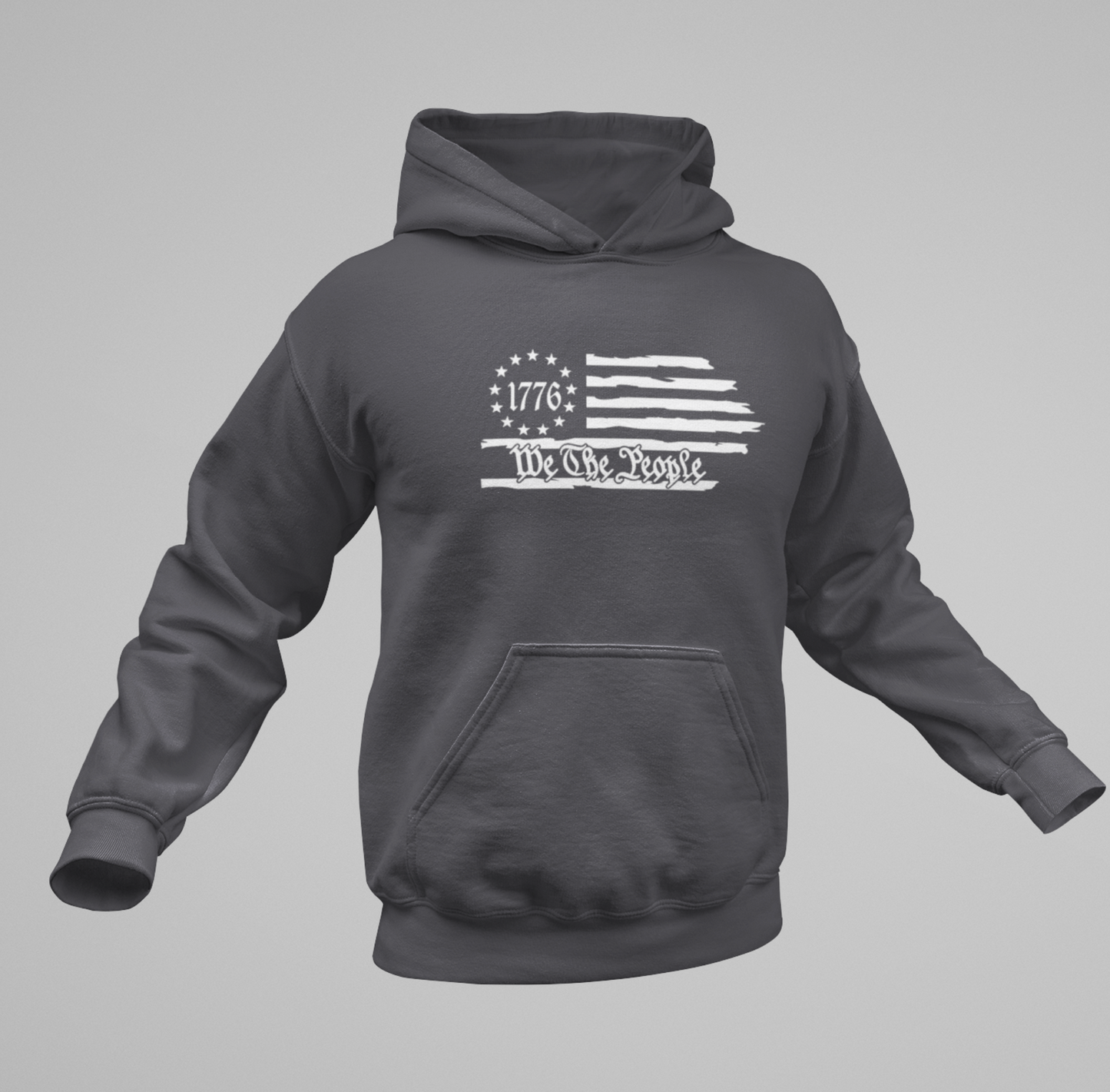 We The People 1776 Flag Patriotic Unisex Hoodie, Freedom & Liberty Sweatshirt, American Flag Hooded Sweatshirt, - Premium Hoodie from Printify - Just $39.99! Shop now at Old Glory 1776 Apparel