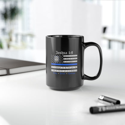 Thin Blue Line Duty Honor Courage Black Mug, (11oz-15oz) Back the Blue, Police Officer Gift, Law Enforcement Support Coffee Cup - Premium Mug from Old Glory 1776 Apparel - Just $19.99! Shop now at Old Glory 1776 Apparel