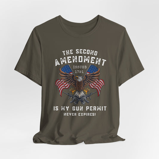 The 2nd Amendment is My Gun Permit Premium Unisex T-Shirt - Premium T-Shirt from Printify - Just $26.99! Shop now at Old Glory 1776 Apparel