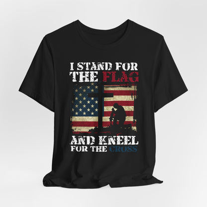 I stand for the flag and kneel for the cross premium unisex t-shirt - Premium T-Shirt from Old Glory 1776 Apparel - Just $26.99! Shop now at Old Glory 1776 Apparel