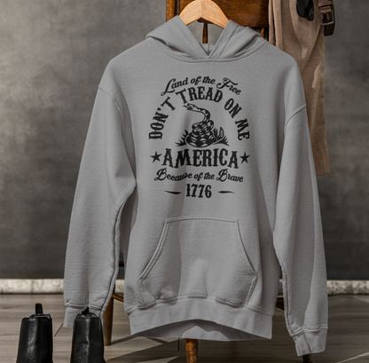 Liberty or Death Don't Tread on Me, Land of the Free Because of The Brave Unisex Hoodie - Premium Hoodie from Printify - Just $39.99! Shop now at Old Glory 1776 Apparel