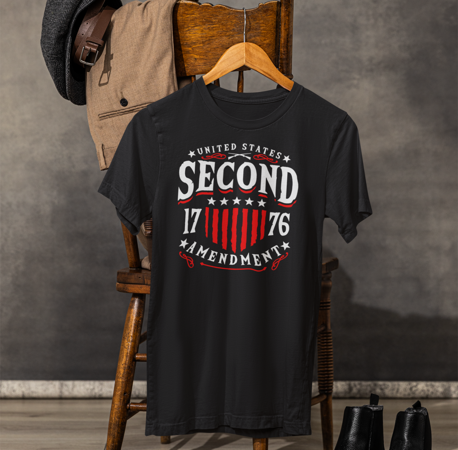 United States 2nd Amendment, 1776 Unisex T-Shirt, Patriotic Tee, Freedom Liberty Tee, 2nd Amendment Merch, American Patriot Top - Premium T-Shirt from Printify - Just $26.99! Shop now at Old Glory 1776 Apparel