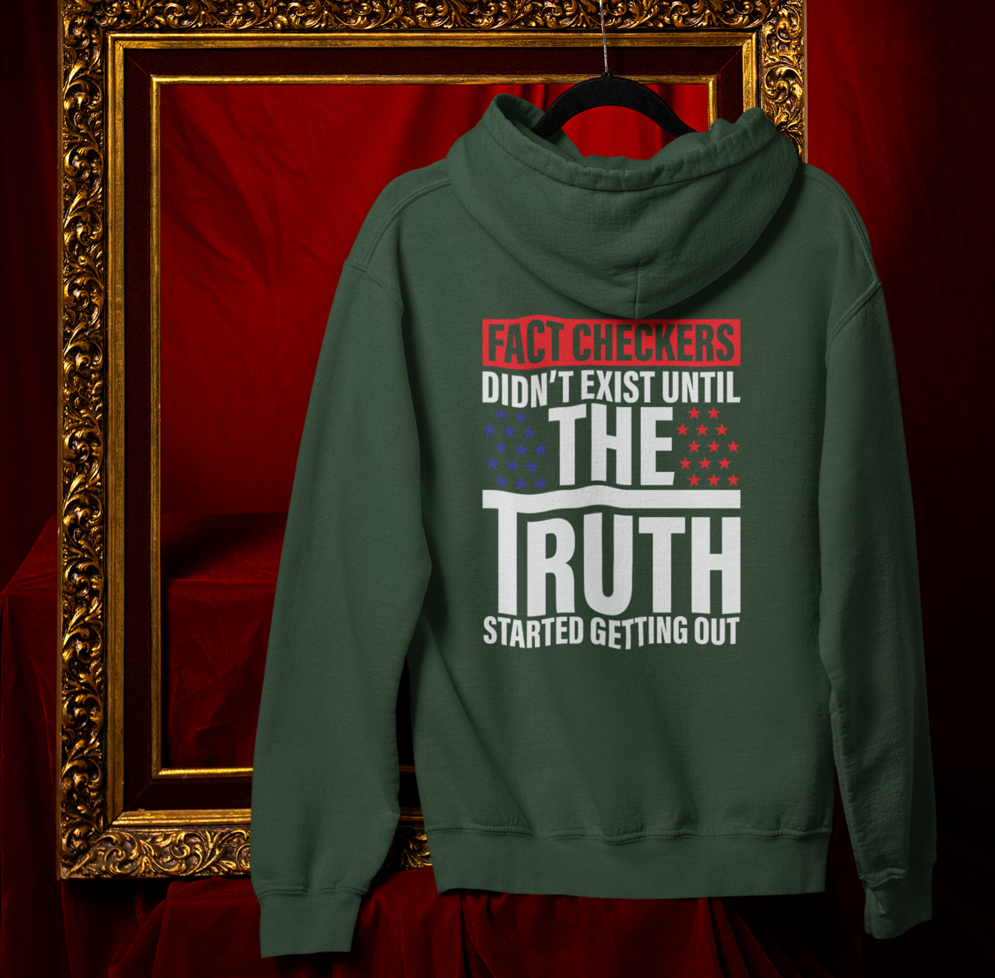 Fact Checkers Didn't Exist Until The Truth Started Getting Out Unisex Hoodie, Fight Bias Media, Defend Freedom and Truth - Premium Hoodie from Old Glory 1776 Apparel - Just $47.99! Shop now at Old Glory 1776 Apparel