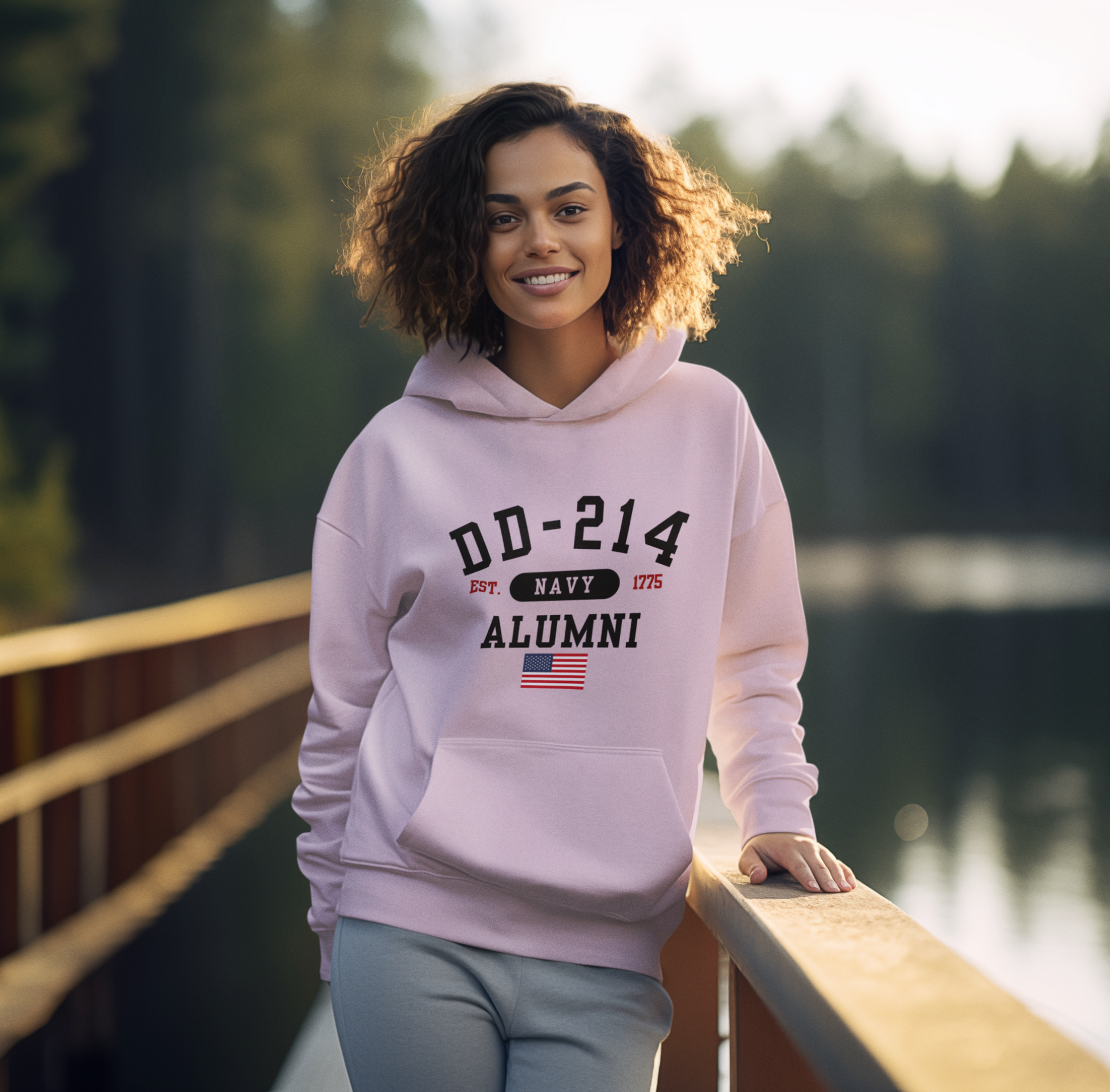 DD-214 Alumni - U.S. Navy - Unisex Hoodie, Military Veteran Gift, Patriotic Sweatshirt, Veteran Apparel, Navy Retirement - Premium Hoodie from Old Glory 1776 Apparel - Just $39.99! Shop now at Old Glory 1776 Apparel