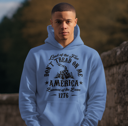 Liberty or Death Don't Tread on Me, Land of the Free Because of The Brave Unisex Hoodie - Premium Hoodie from Old Glory 1776 Apparel - Just $39.99! Shop now at Old Glory 1776 Apparel