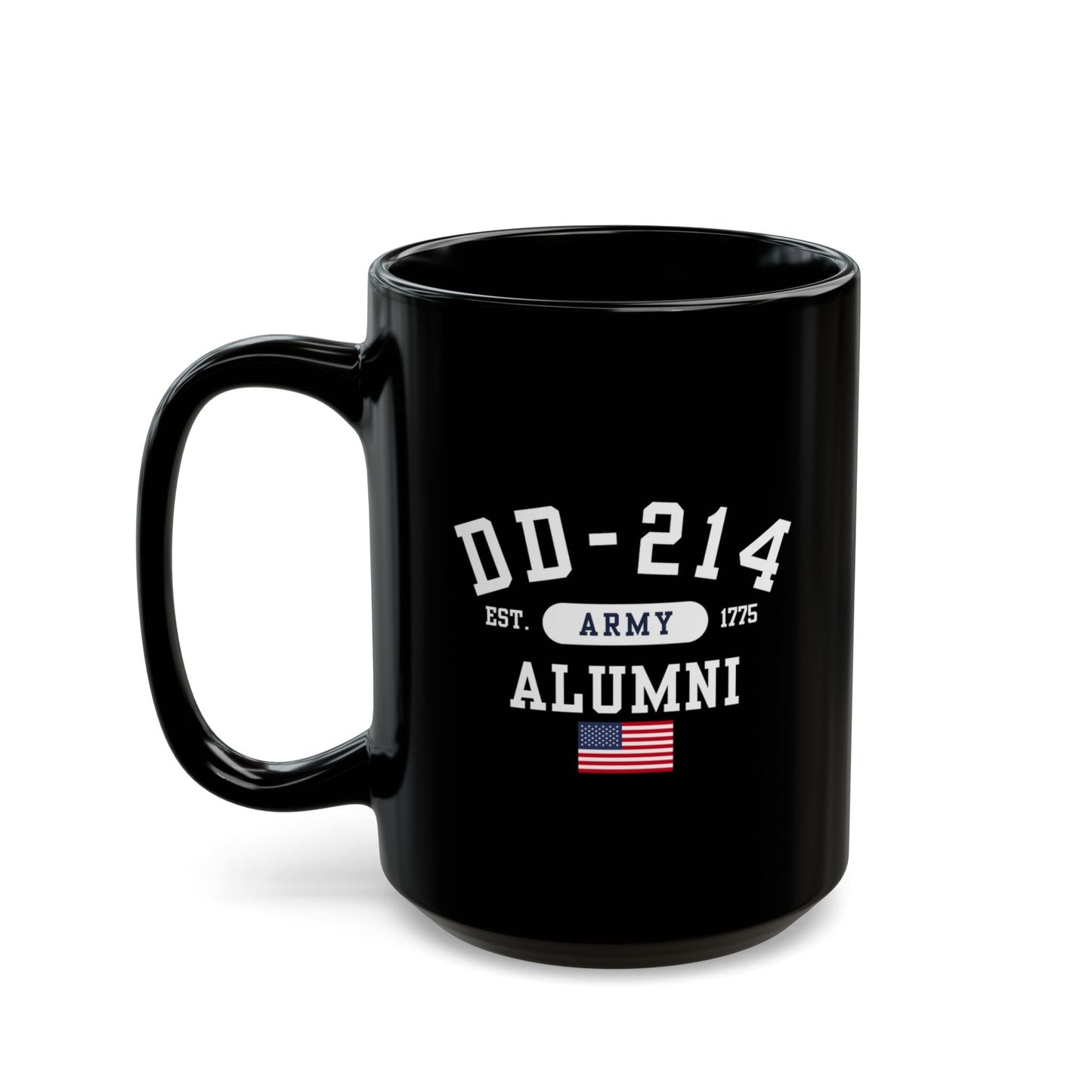 DD-214 Alumni (U.S. Army) Black Mug - 11oz-15oz, Military Retirement Gift, Patriotic Mug - Premium Mug from Old Glory 1776 Apparel - Just $19.99! Shop now at Old Glory 1776 Apparel