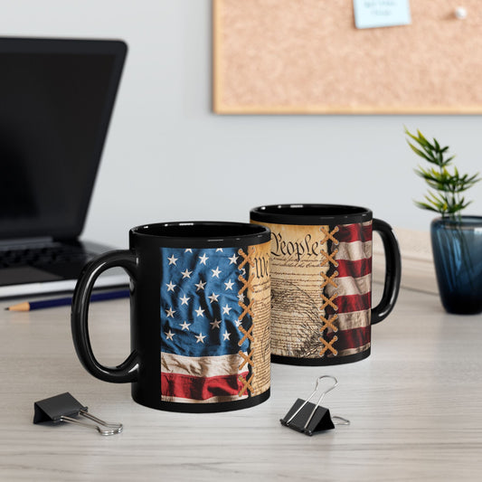 We The People Patriotic Mug, (11oz, 15oz) Constitutional Flag Coffee Cup, America Freedom, Independence Day Gift, US Constitution - Premium Mug from Old Glory 1776 Apparel - Just $19.99! Shop now at Old Glory 1776 Apparel