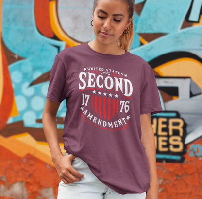 United States 2nd Amendment, 1776 Unisex T-Shirt, Patriotic Tee, Freedom Liberty Tee, 2nd Amendment Merch, American Patriot Top - Premium T-Shirt from Printify - Just $26.99! Shop now at Old Glory 1776 Apparel