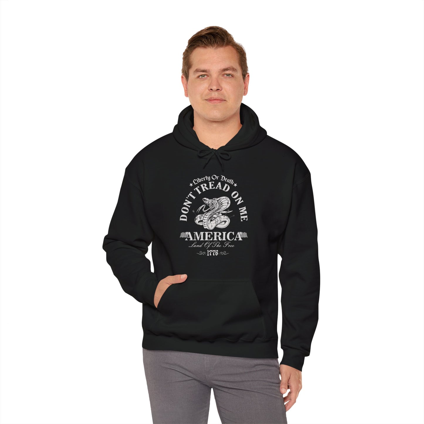 Liberty or Death Don't Tread on Me Unisex Hoodie - Premium Hoodie from Printify - Just $39.99! Shop now at Old Glory 1776 Apparel