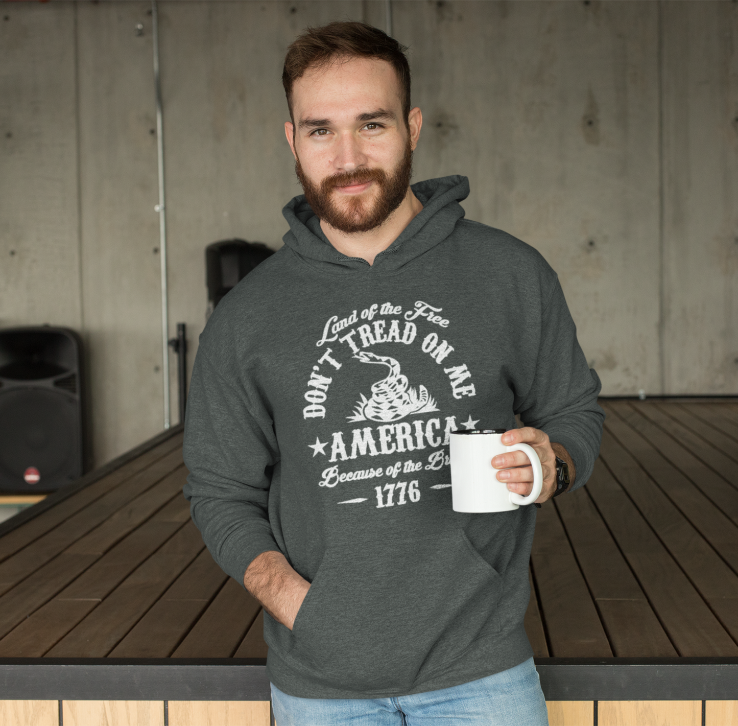 Liberty or Death Don't Tread on Me, Land of the Free Because of The Brave Unisex Hoodie - Premium Hoodie from Printify - Just $39.99! Shop now at Old Glory 1776 Apparel