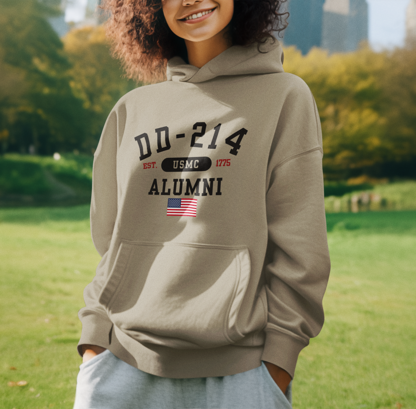 DD-214 Alumni - U.S. Marines - Unisex Hoodie, Military Veteran Gift, Patriotic Sweatshirt, Veteran Apparel, Marine Retirement - Premium Hoodie from Old Glory 1776 Apparel - Just $39.99! Shop now at Old Glory 1776 Apparel