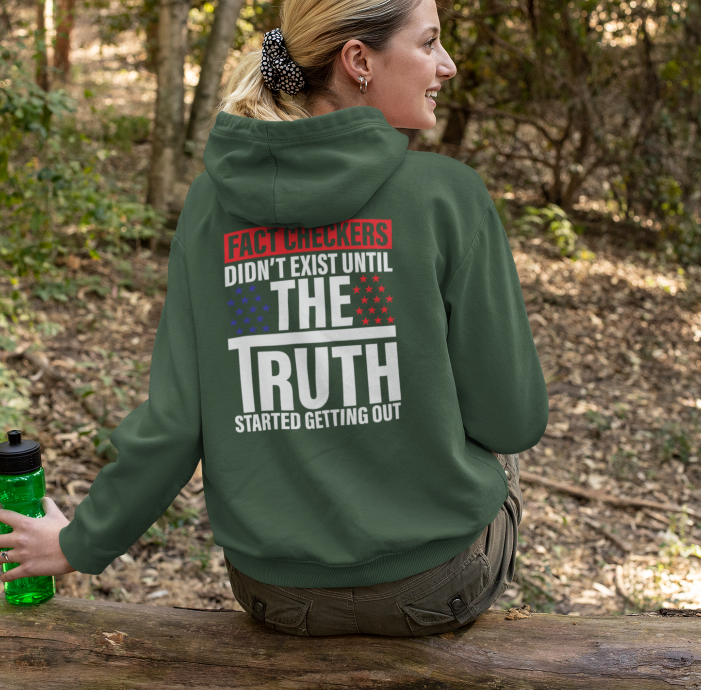 Fact Checkers Didn't Exist Until The Truth Started Getting Out Unisex Hoodie, Fight Bias Media, Defend Freedom and Truth - Premium Hoodie from Printify - Just $47.99! Shop now at Old Glory 1776 Apparel