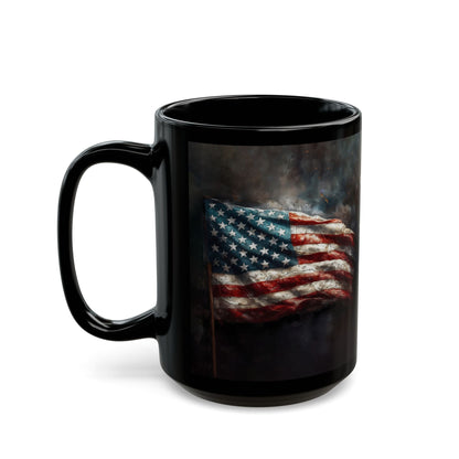 We The People Black Mug - 11oz, 15oz With Flag background, Patriotic Mug - Premium Mug from Old Glory 1776 Apparel - Just $19.99! Shop now at Old Glory 1776 Apparel