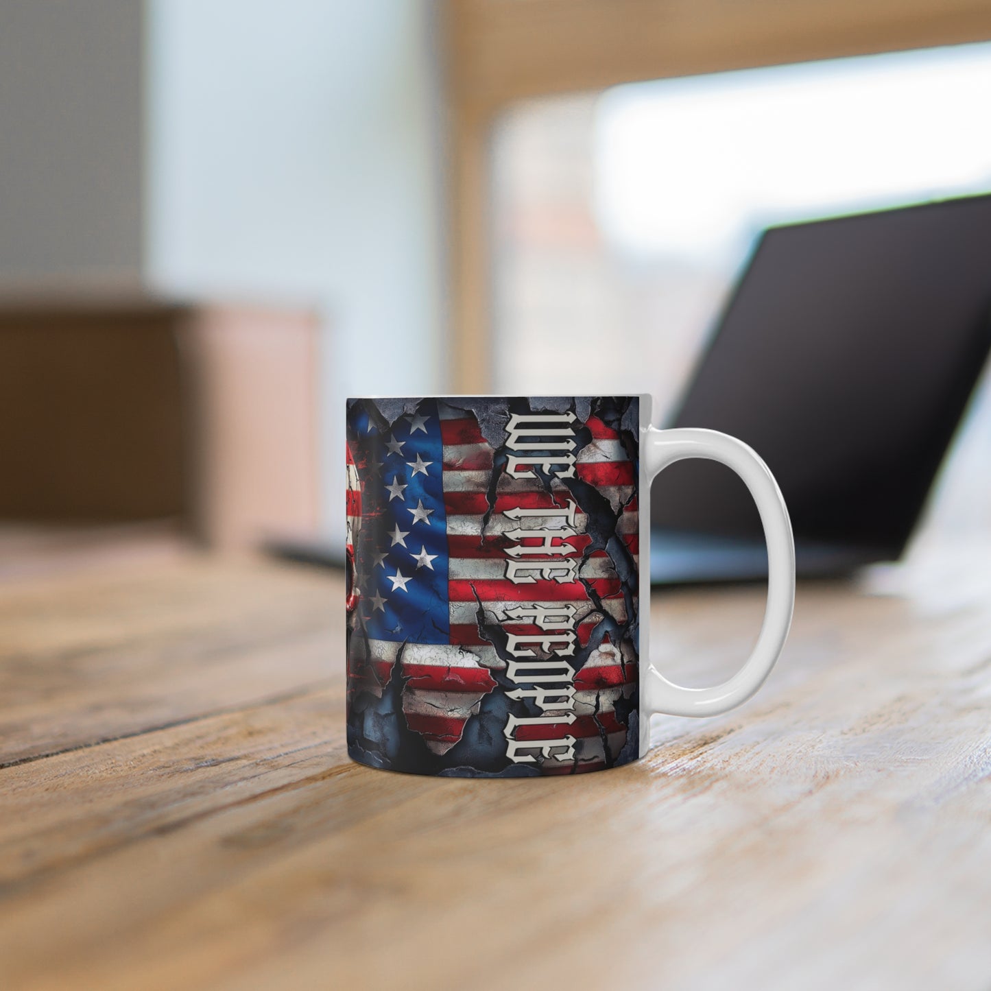 We The People Skull and Flag Patriotic Mug - (11oz-15oz) American Pride, Independence Day Gift, 4th of July Decor, Veteran's Day, Political - Premium Mug from Old Glory 1776 Apparel - Just $19.99! Shop now at Old Glory 1776 Apparel