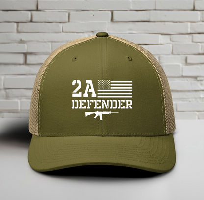 2A Defender Trucker Cap – 2nd Amendment Support in Style - Premium Trucker Cap from Old Glory 1776 Apparel - Just $29.99! Shop now at Old Glory 1776 Apparel