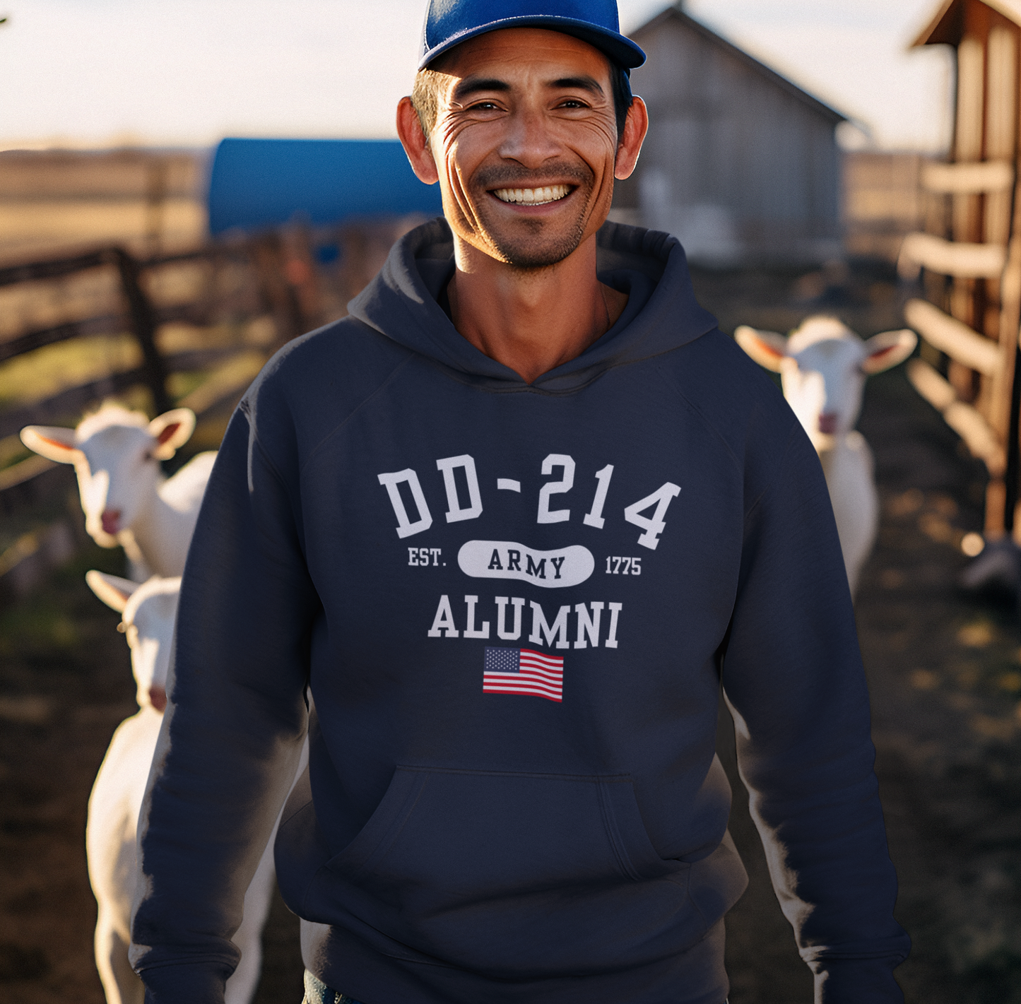 DD-214 Alumni - U.S. Army - Unisex Hoodie, Military Veteran Gift, Patriotic Sweatshirt, Veteran Apparel, Army Retirement - Premium Hoodie from Old Glory - Just $39.99! Shop now at Old Glory 1776 Apparel